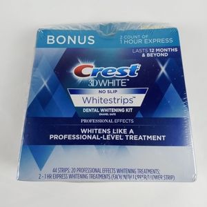 Crest 3D Whitening Strips No Slip Brand New